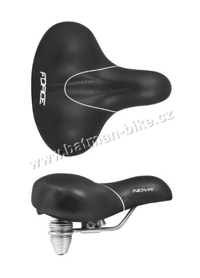 Sedlo FORCE NOVA dámské s pružinou, černé