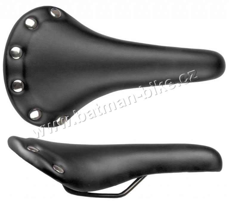 Sedlo retro s nýty černé
