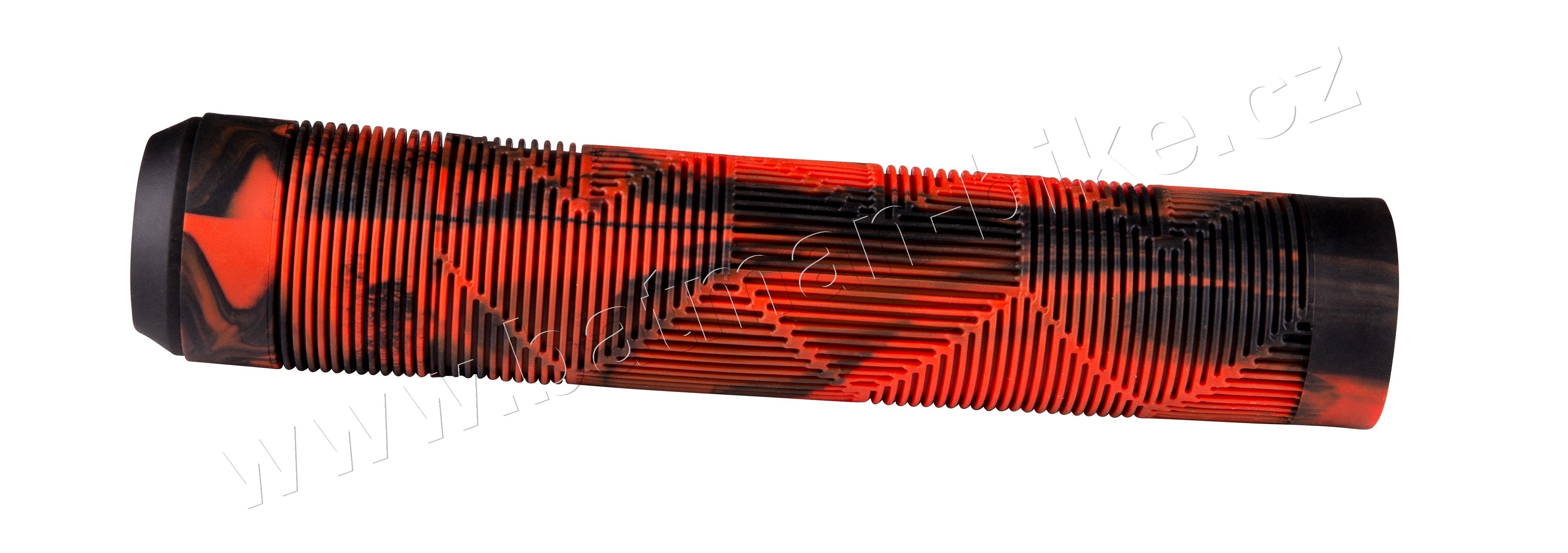 Gripy FORCE BMX145 gumová, černo-červená, balená