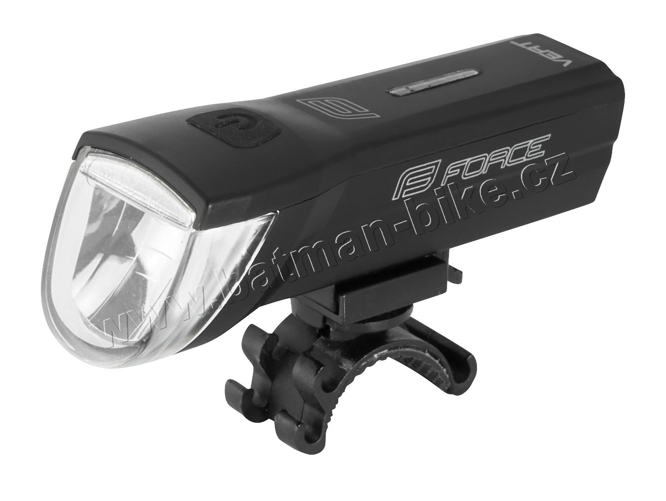 Světlo přední FORCE VERT 110LM USB, černé