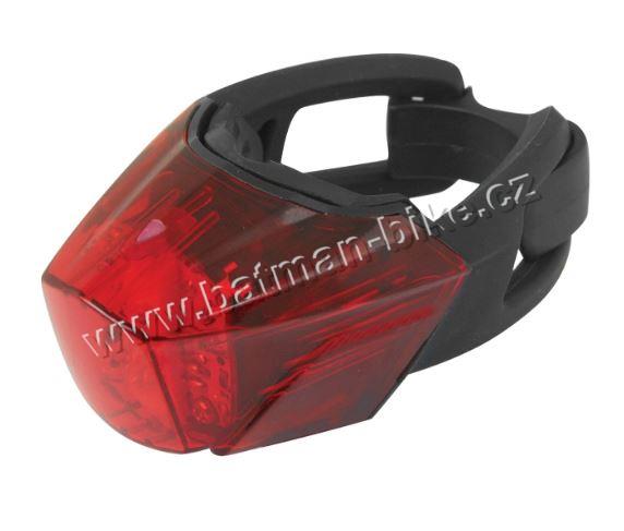 Blikačka zadní FORCE CRYSTAL, 3 diody + baterie