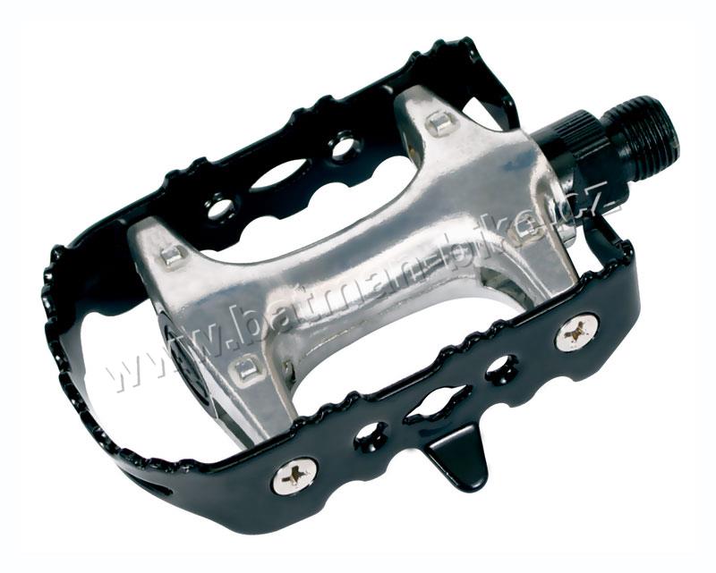 Pedály F 910 Al-Fe kuličková ložiska, černo-stříbrné