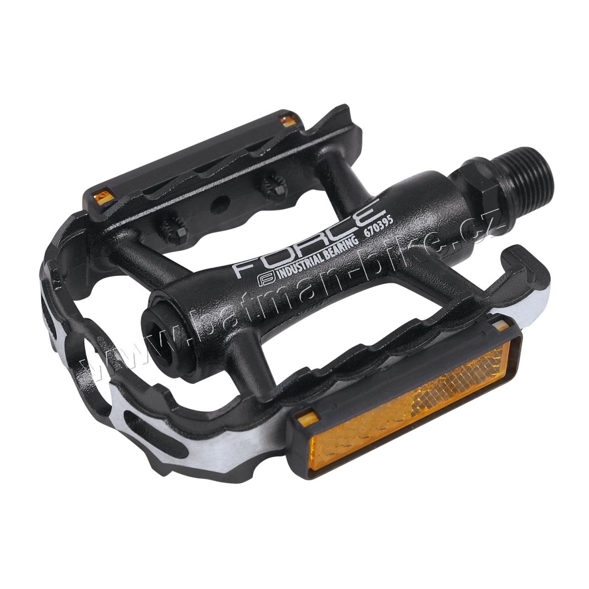 Pedály FORCE broušené Al, průmyslové ložiska černé