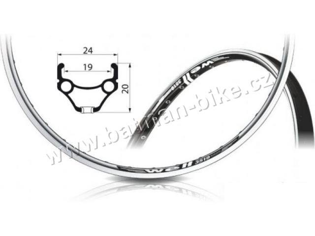 Ráfek REMERX RMX WELL 622x19 stříbrný 32 děr