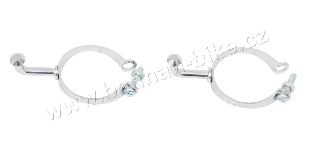 Univerzální držák pumpičky Retro chrom, vhodné pro 27-31 mm O