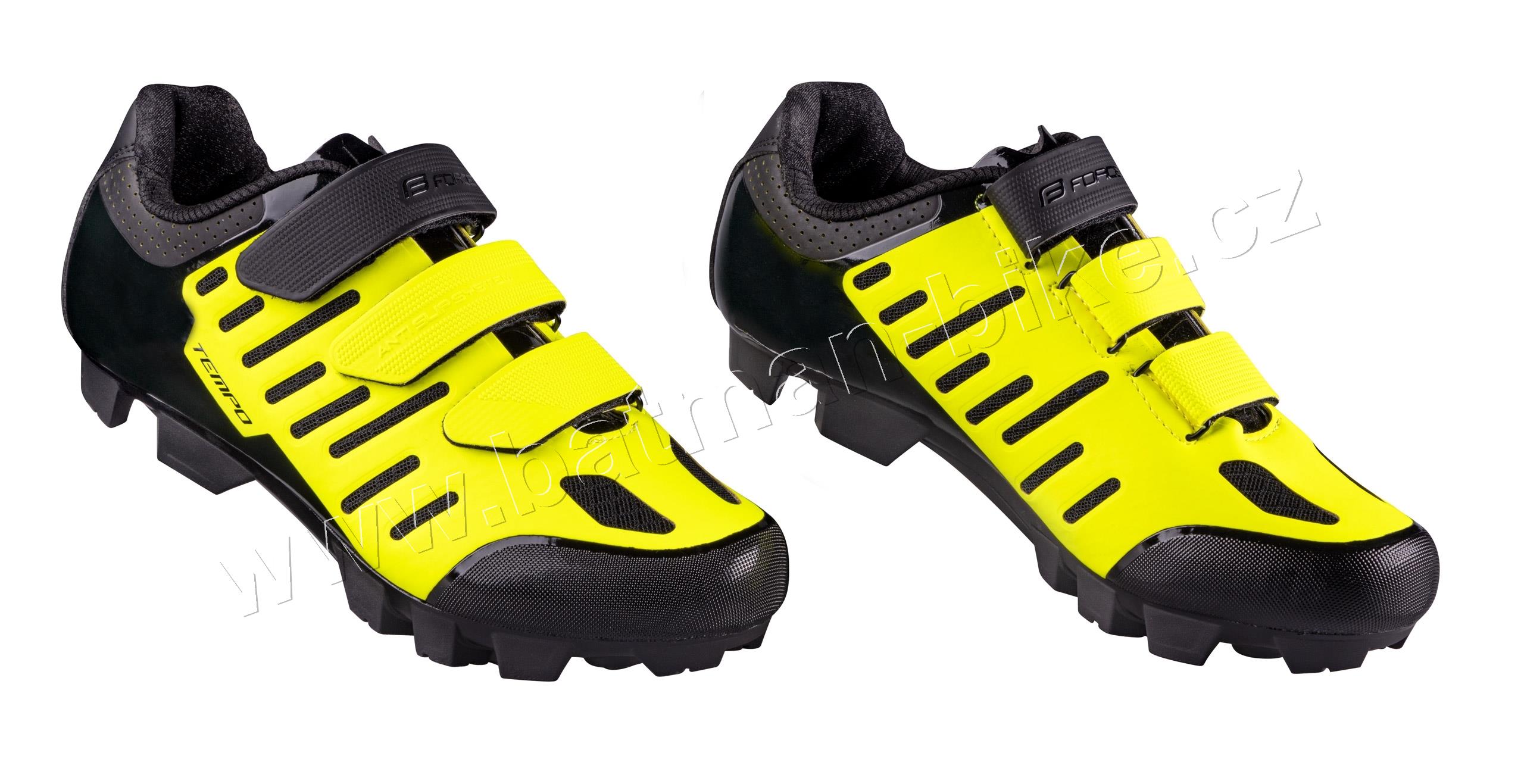 Tretry FORCE MTB TEMPO, fluo-černé* 43