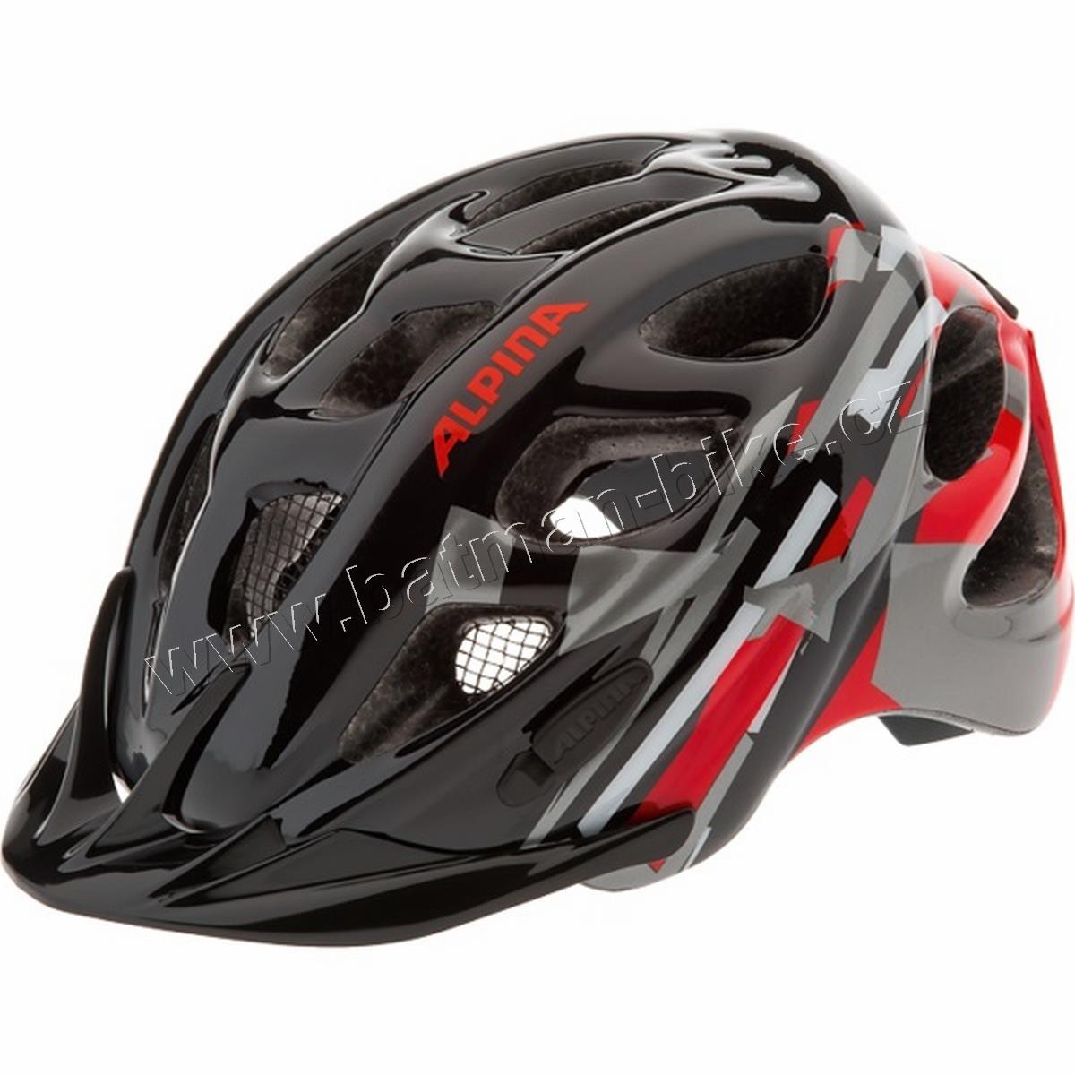 Přilba ALPINA ROCKY černá/červená 47-52