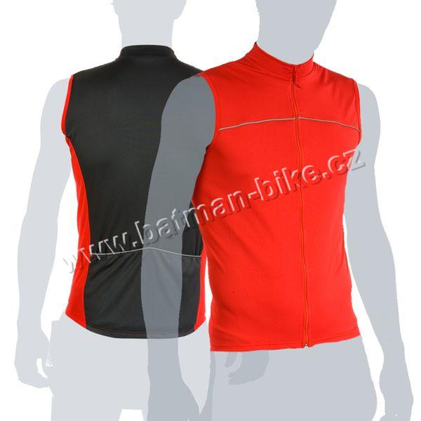 Dres MERIDA pánský Switch bez rukávů červeno/šedý* L