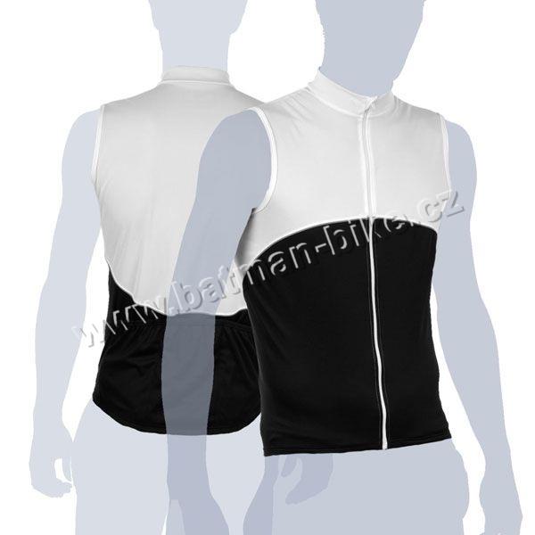 Dres MERIDA pánský Horizon bez rukávů bílo/černý* S