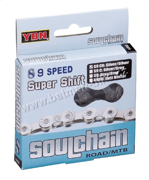 Řetěz YBN S9 šedý 9x 116 článků