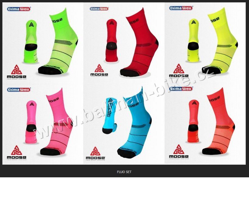 Cyklistické Ponožky Moose Race FLUO sv.zelené* XL