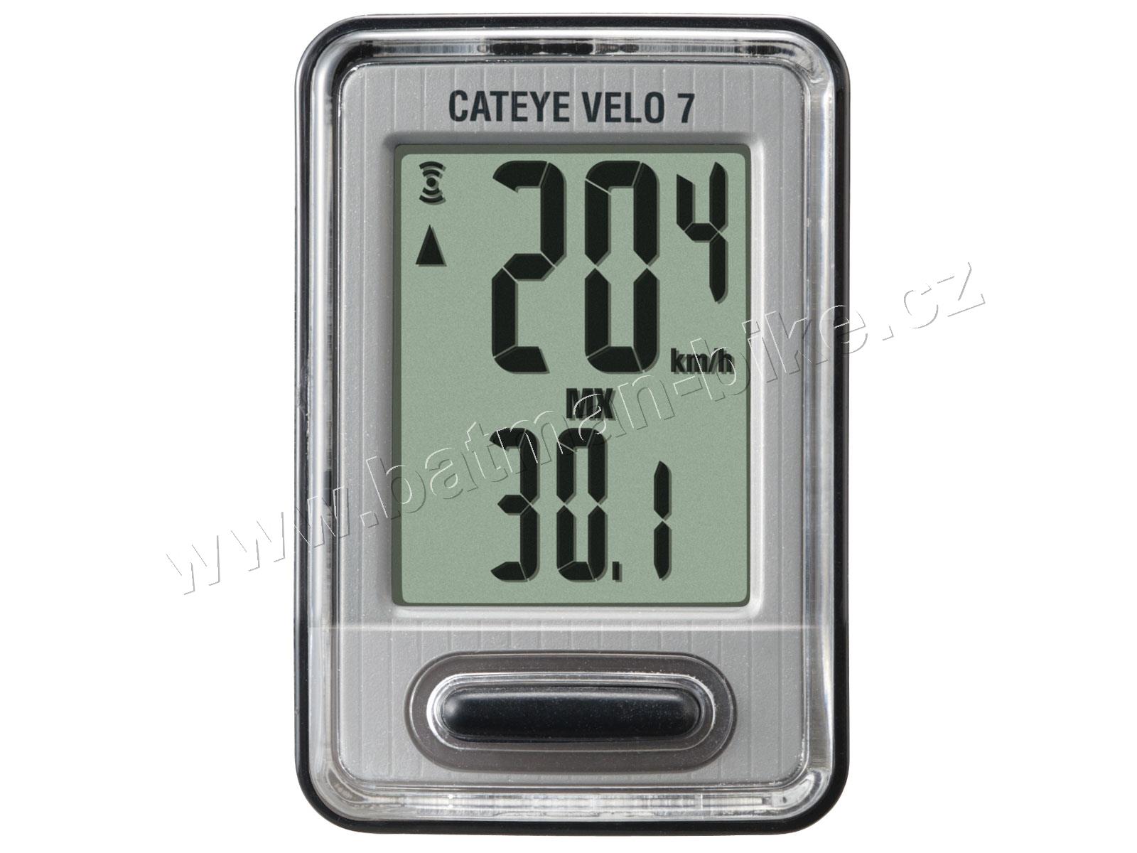 Cyklopočítač CAT Velo 7 (VL520) černá/stříbrná