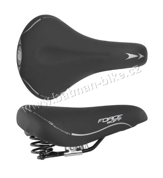 Sedlo FORCE SOFT dámské s pružinou, černé