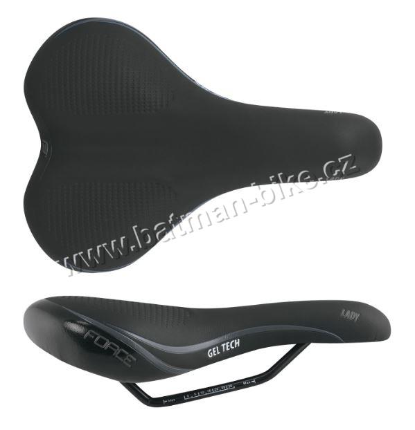 Sedlo FORCE LADY dámské GEL TECH, černé