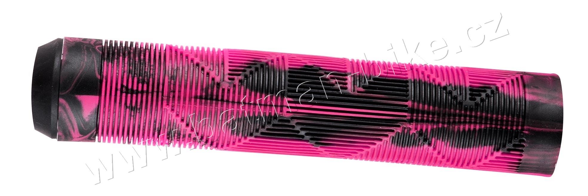 Gripy FORCE BMX145 gumová, černo-růžová, balená