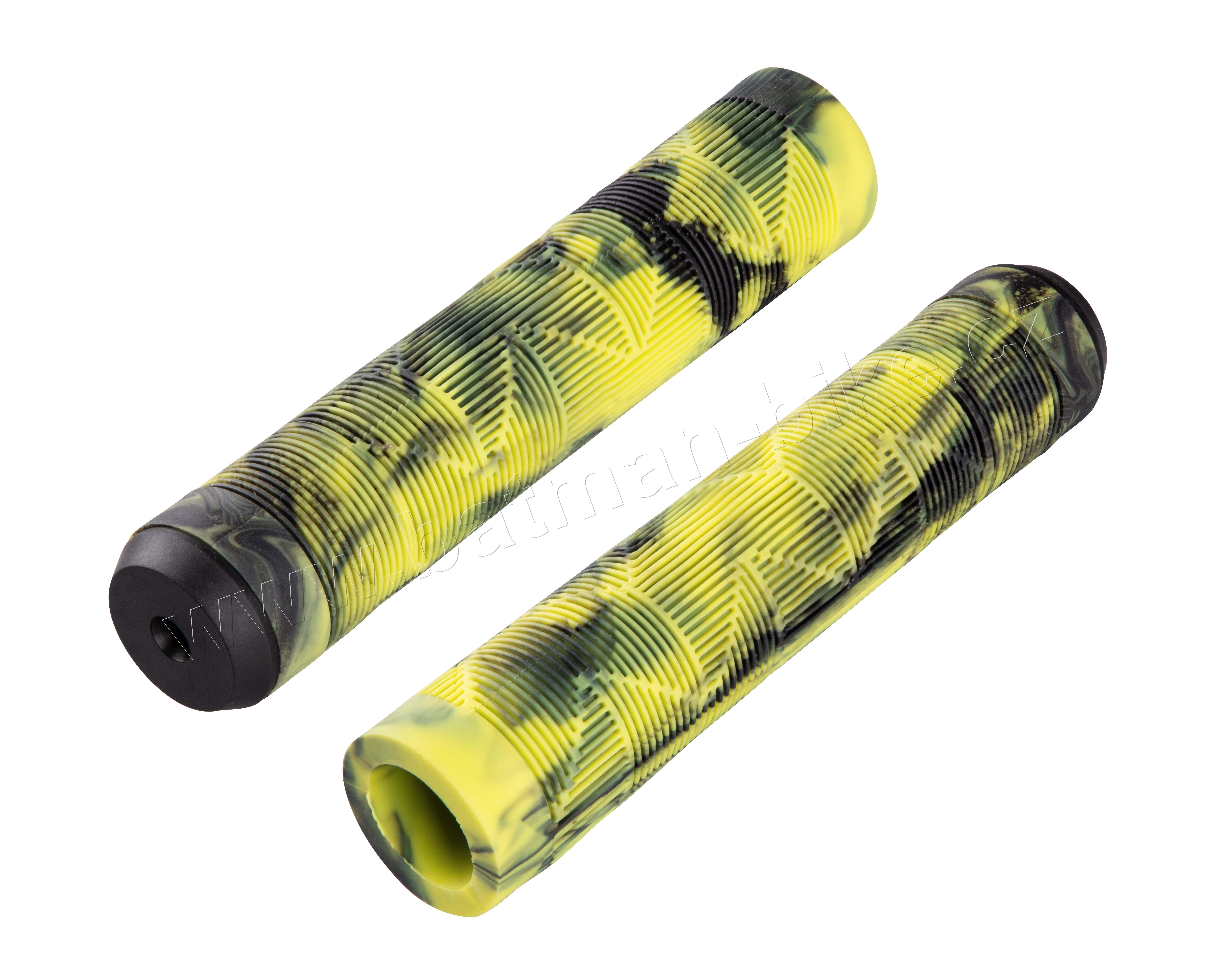 Gripy FORCE BMX145 gumová, černo-fluo, balená