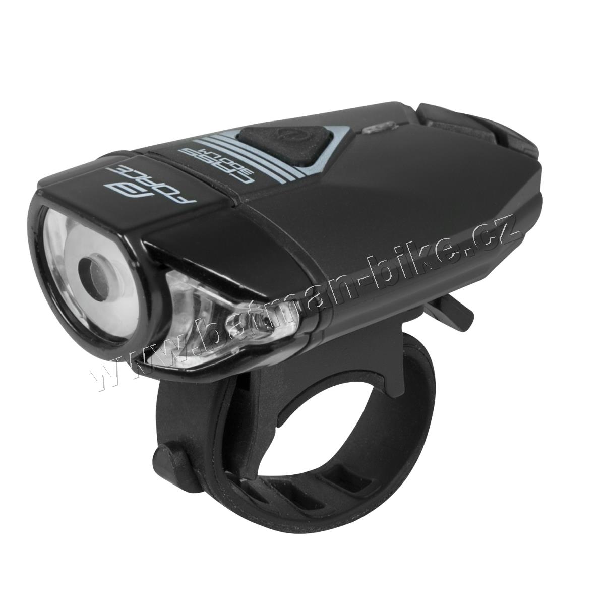 Světlo přední FORCE CASS 300LM, USB, černé