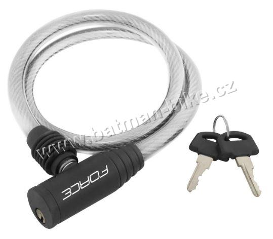 Zámek F ECO spirálový bez držáku 80cm/12mm, čirý