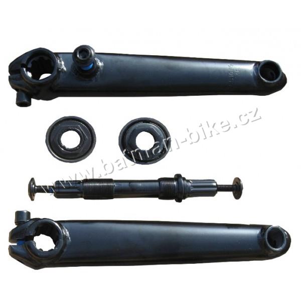 Kliky BMX ocel komplet černé