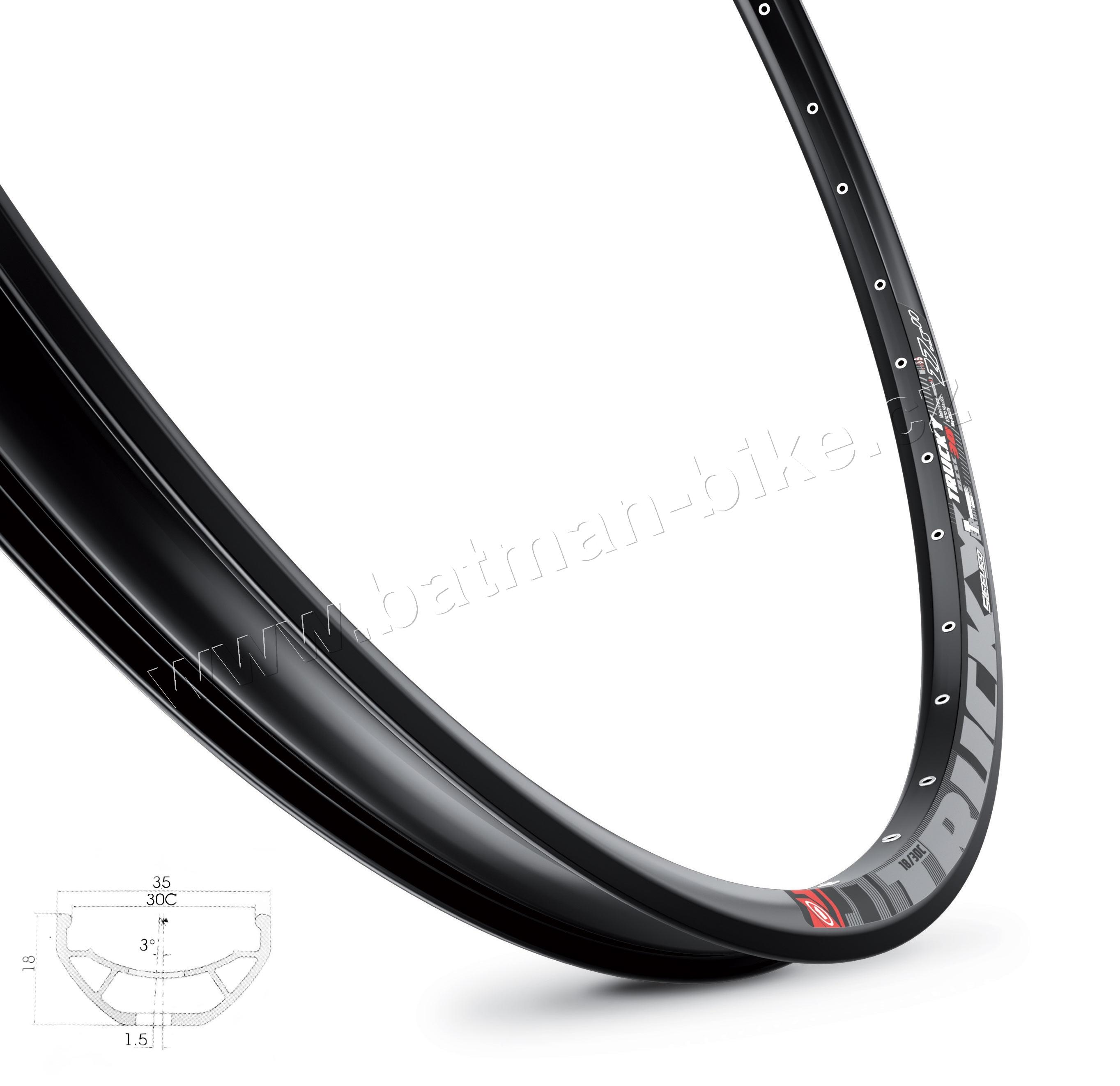 Ráfek MACH1 TRUCKY 30 DISC 584x30, 32 děr, černý