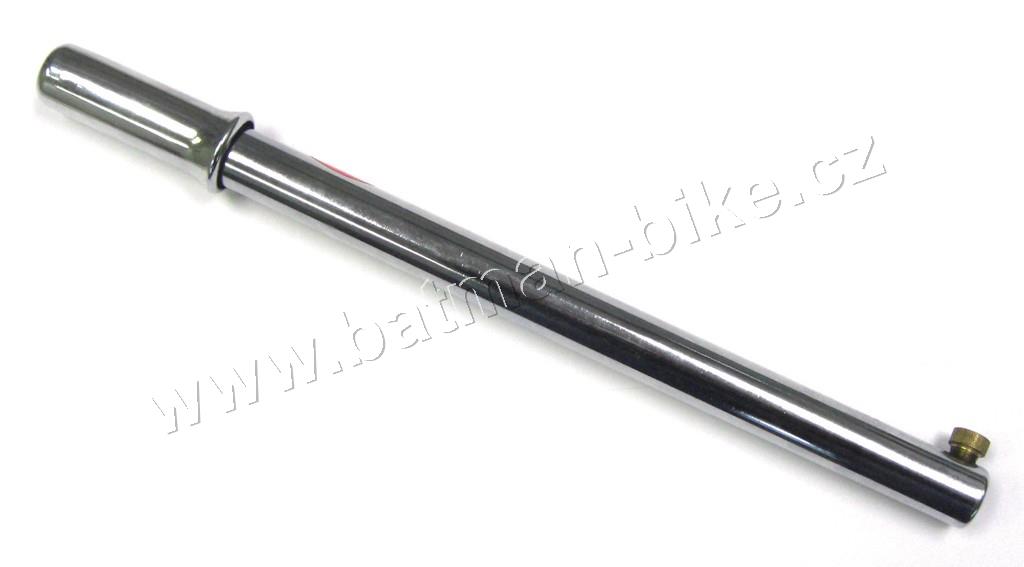 Hustilka kovová s kovovou rukojetí 380mm stříbrná