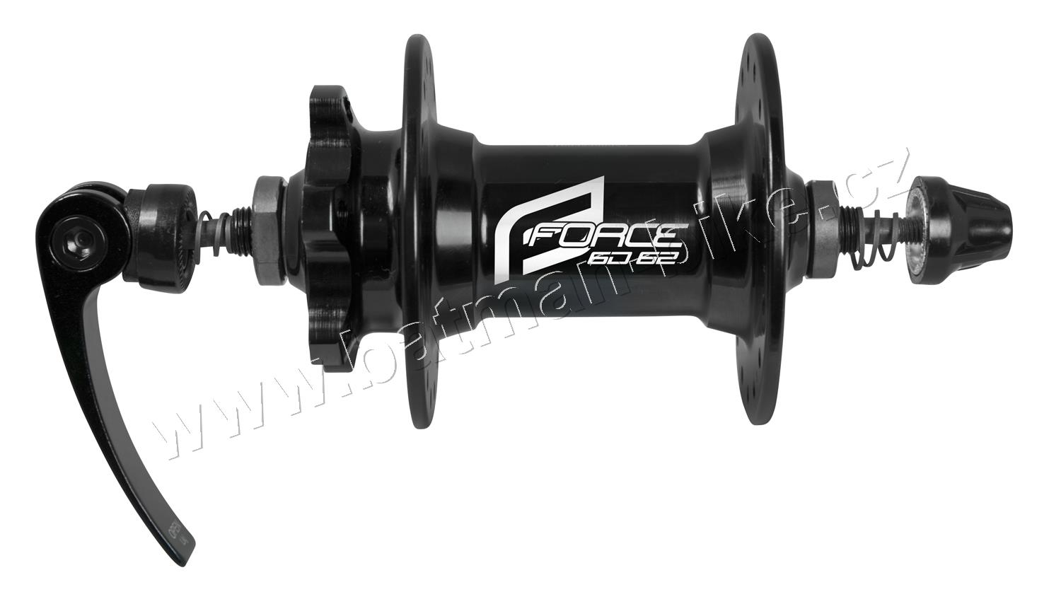 Náboj přední FORCE 6D-62 ložiskový, 32d,černý