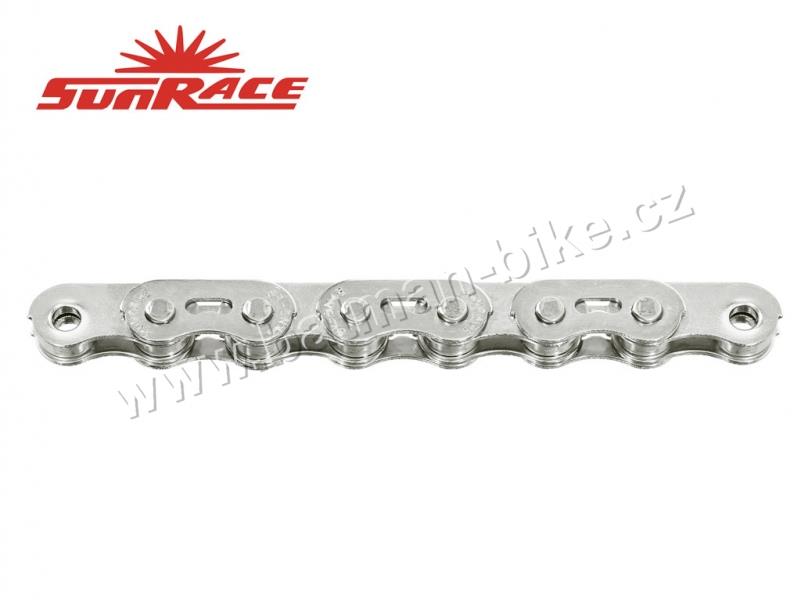 Řetěz Sunrace CNX46 BMX stříbrný 102čl