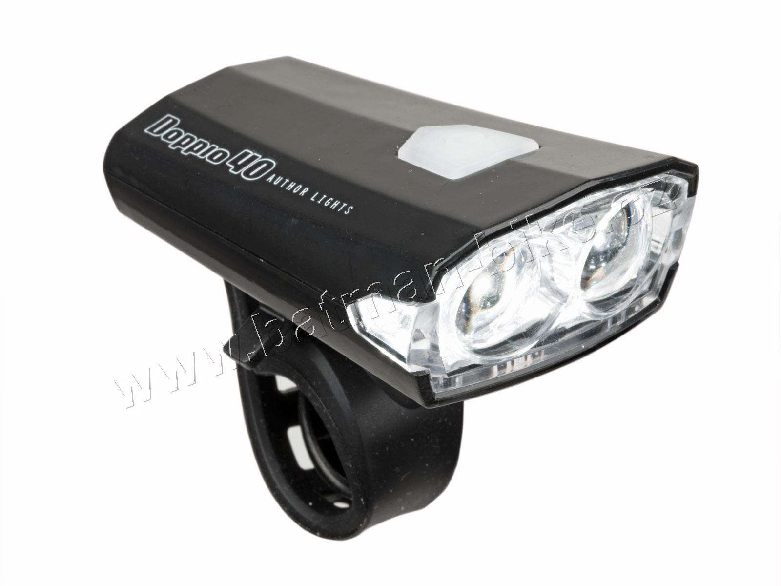 Světlo přední A-Doppio 40lm USB černá