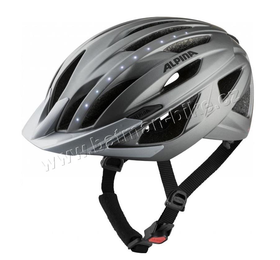 Přilba Cyklistická helma Alpina HAGA Led
darksilver matt* 55-59