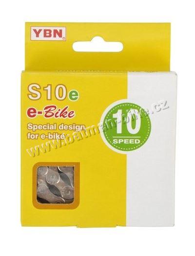 Řetěz YBN S10e S2 pro E-kola stříbrný 10x