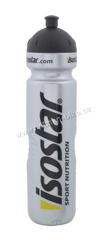 Láhev ISOSTAR 1l stříbrná výsuvný vršek