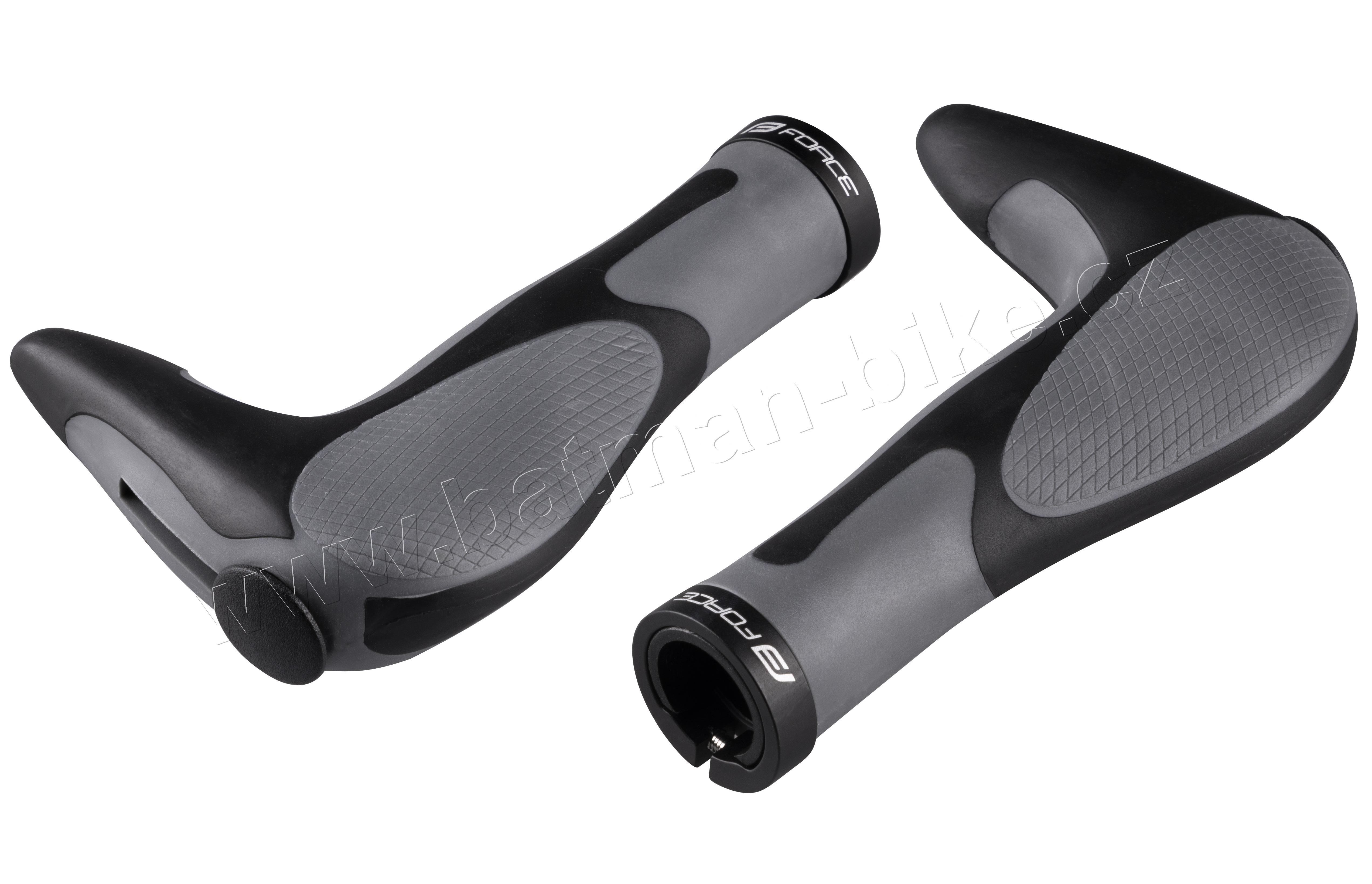Gripy F GEL s integrovanými rohy 113mm, černo-šedá