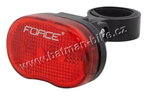 Blikač zadní FORCE TRI 3 diody + baterie