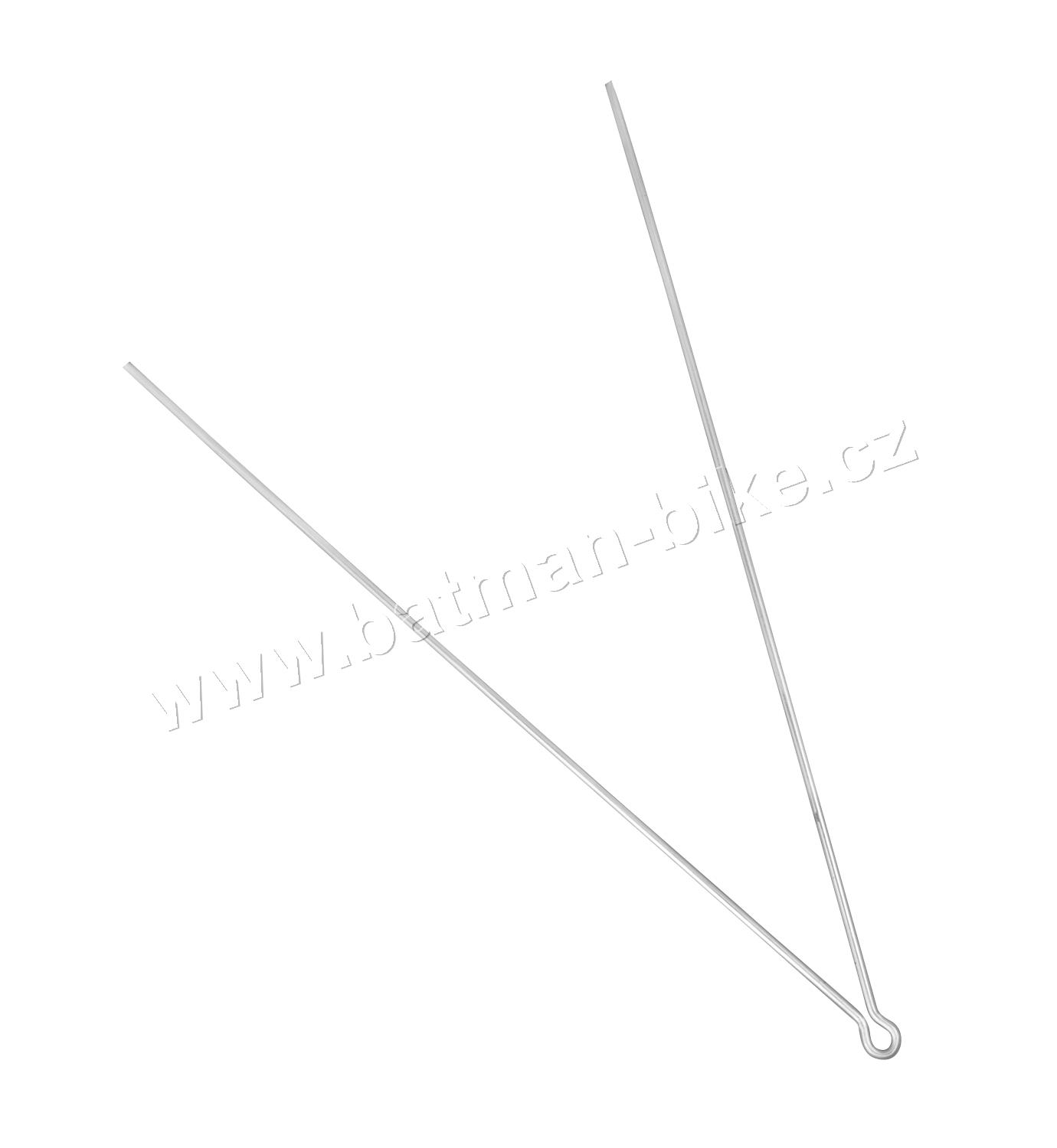 Vzpěra k blatníku, délka 36 cm, stříbrná