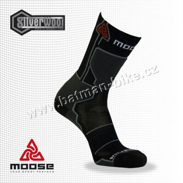 Cyklistické Ponožky MOOSE NORDKAPP černé*  L