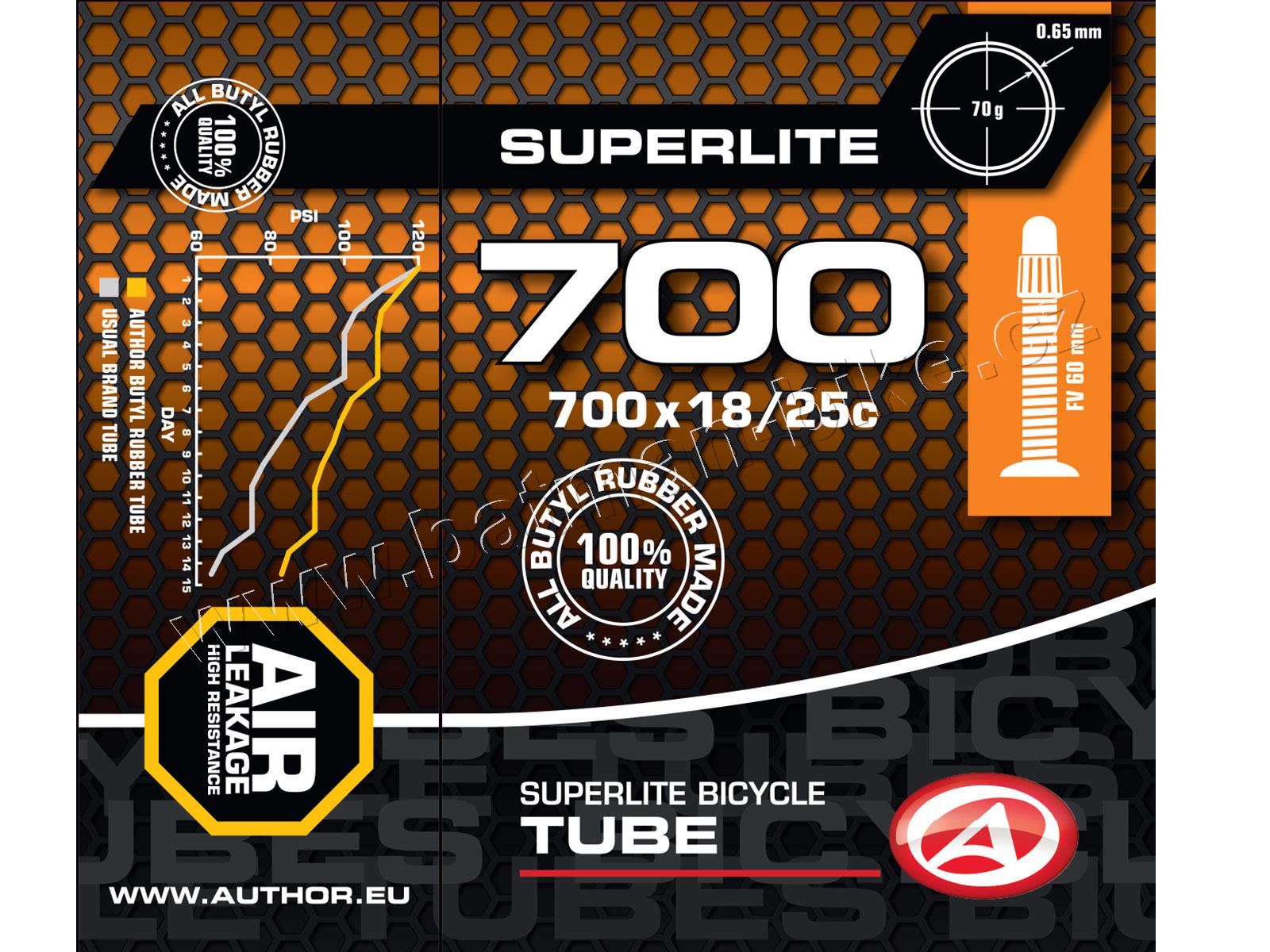 Duše AT-ROAD-700C SuperLite FV60 700x18/25C (černá)